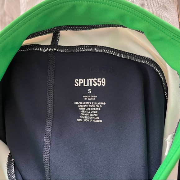 Splits59 Dream High-Waisted Techflex Indigo/Off White Bike Shorts New Small - Picture 7 of 7